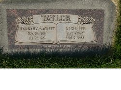 Hannah V <I>Sackett</I> Taylor 