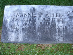 Nannie <I>Parker</I> Allen 