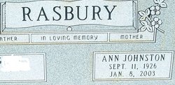 Ann Troy <I>Johnston</I> Rasbury 