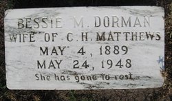 Bessie Mae <I>Dorman</I> Matthews 