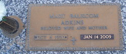 Mary Evelyn <I>Balcom</I> Adkins 