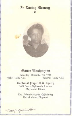 Mamie <I>McGee</I> Washington 