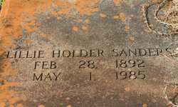 Lillie <I>Holder</I> Sanders 