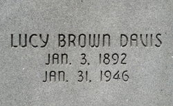 Lucy Young <I>Brown</I> Davis 