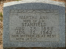 Martha Ann “Mattie” <I>Aultman</I> Stanfield 