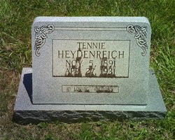 Tennessee P. “Tennie” <I>Harlan</I> Heydenreich 