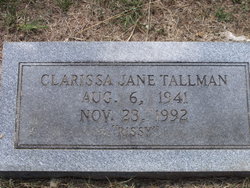 Clarissa Jane “rissy” Tallman 
