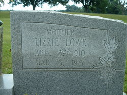 Floria Elizabeth “Lizzie” <I>Lowe</I> Daughtry 