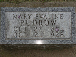 Mary Evaline “Eva” <I>Barngrover</I> Rudrow 