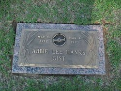 Abbie Lee <I>Hanks</I> Gist 