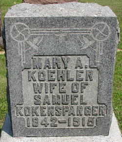 Mary Adaline <I>Koehler</I> Kokensparger 