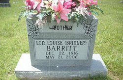 Lois Louise <I>Bridger</I> Barritt 