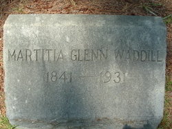 Mary Martitia “Tishie” <I>Glenn</I> Waddill 
