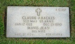 Sgt Maj Claude J Backes 