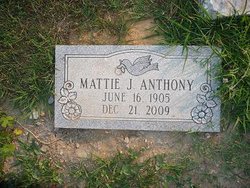 Martha “Mattie” <I>Jarman</I> Anthony 