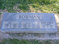 Maude <I>Kimbro</I> Bowman 
