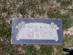 Hattie <I>Mayo</I> Adkins 