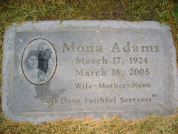 Ramona “Mona” <I>Mawson</I> Adams 