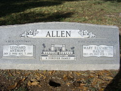 Mary Elizabeth <I>Hatch</I> Allen 