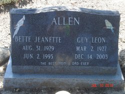 Bette Jeanette <I>Riebeling</I> Allen 
