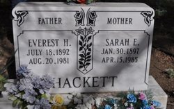Sarah Elizabeth <I>Hall</I> Hackett 