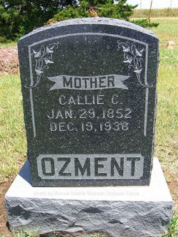 Caroline Celetia “Callie” <I>Gorham</I> Ozment 