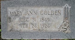 Mary Ann <I>Sweeney</I> Golden 