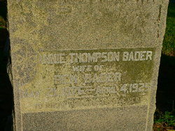 Annie <I>Thompson</I> Bader 
