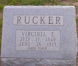 Virginia Mary E. “Jennie” <I>Pearce</I> Rucker 