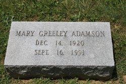 Mary Elizabeth <I>Greeley</I> Adamson 