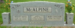 Mary Elder <I>Williams</I> McAlpine 