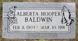 Lila Alberta <I>Hooper</I> Baldwin 