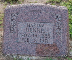 Martha Jane <I>Simons</I> Dennis 