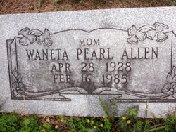 Waneta Pearl <I>Parks</I> Allen 