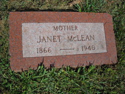 Jeanetta “Janet” <I>McFarland</I> McLean 