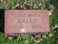 Vera Hortence <I>Macy</I> Bales 