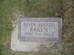 Helen Janette “Nettie” <I>Oswald</I> Baken 