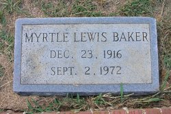 Myrtle <I>Lewis</I> Baker 