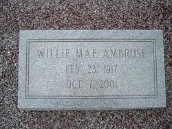 Willie Mae <I>Hendricks</I> Ambrose 