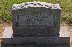 Mary <I>Thomas</I> Beauchamp 