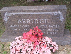 Lucye Patsy <I>Hargrove</I> Akridge 