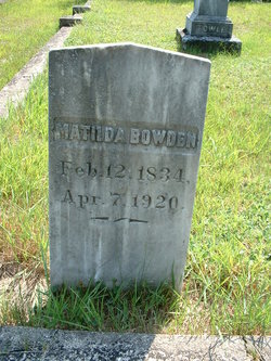Matilda H. <I>Wilson Thompson</I> Bowden 