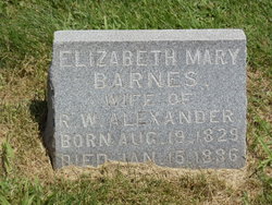 Elizabeth Mary <I>Barnes</I> Alexander 