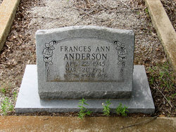 Frances Ann “Franny” <I>Woods</I> Anderson 