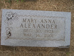 Mary Anna Alexander 