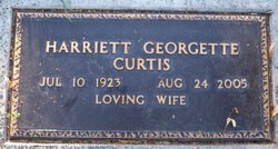 Harriett Georgette <I>Moeller</I> Curtis 