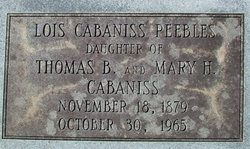 Lois <I>Cabaniss</I> Peebles 