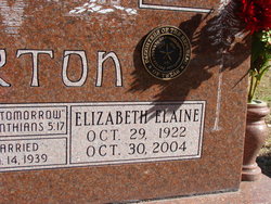 Elizabeth Elaine <I>Rhodes</I> Barton 