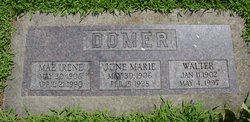 Mae Irene <I>Curie</I> Domer 
