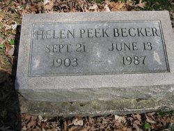 Helen Florine <I>Peek</I> Becker 